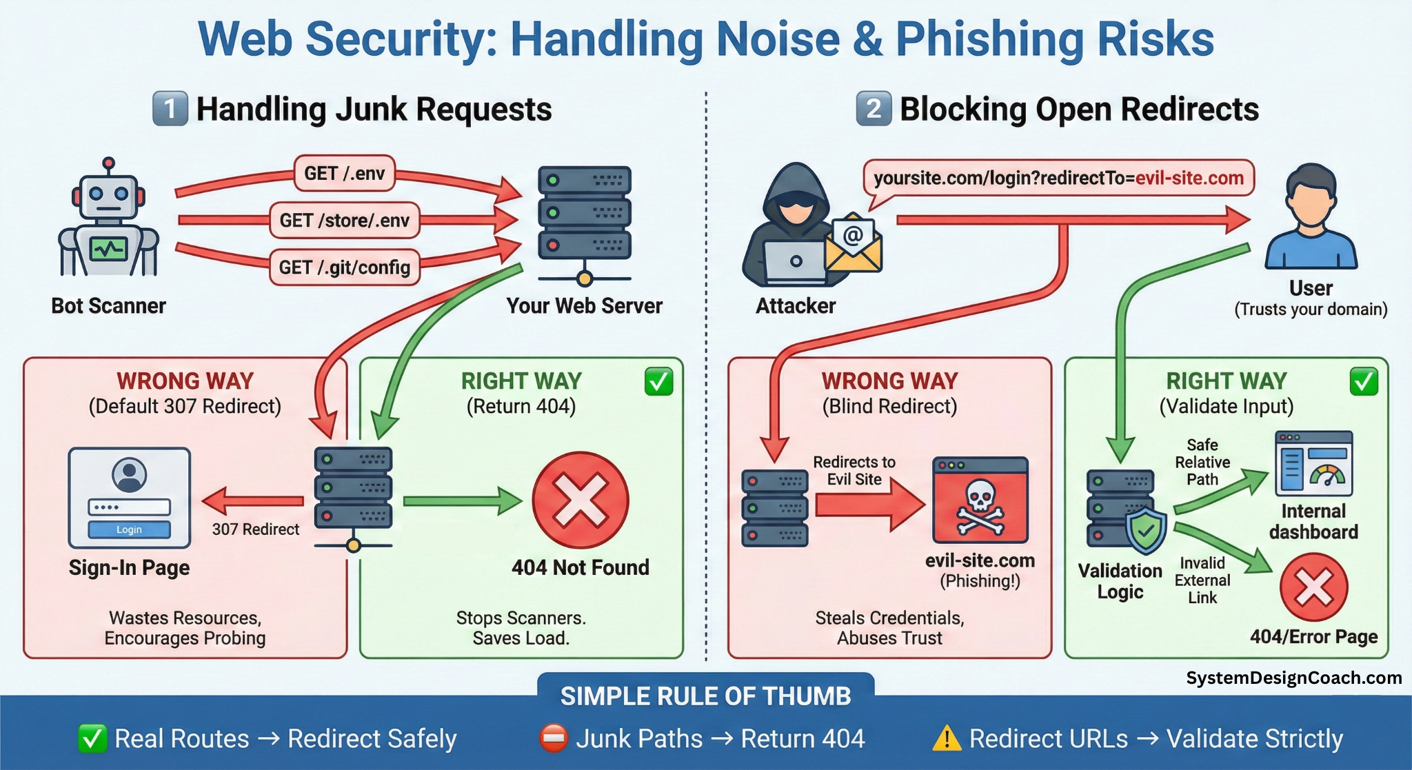 Bot scans and open redirects: summary