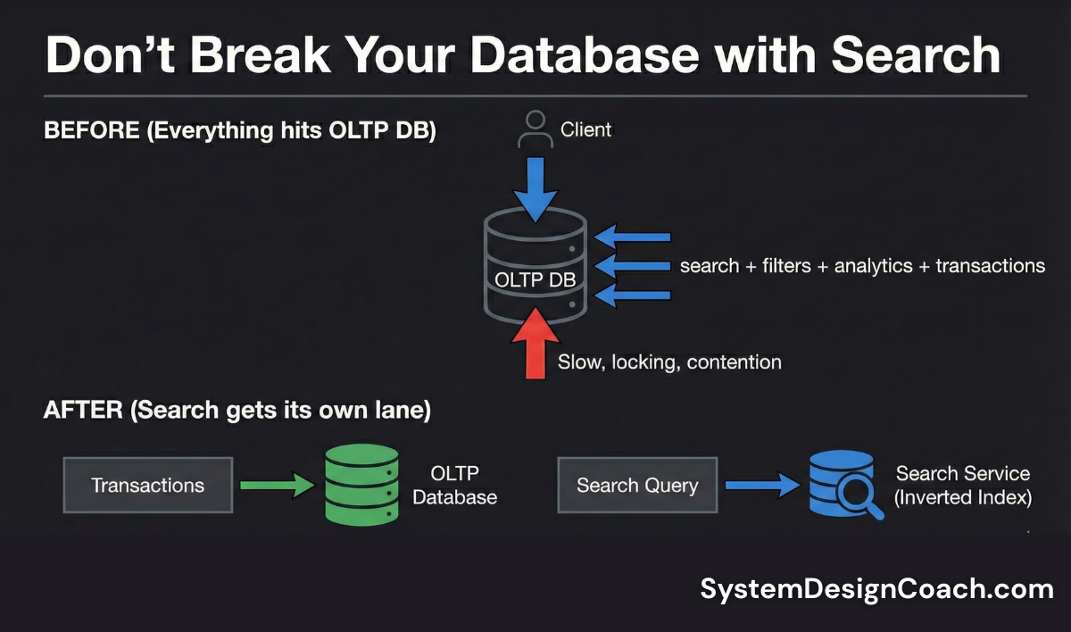 Don't break your database with search